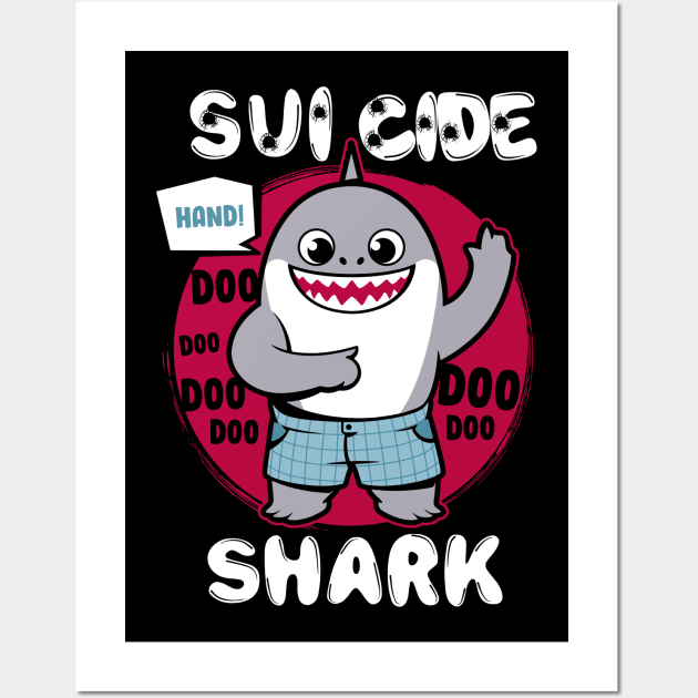 Suicide Shark Wall Art by JayHai